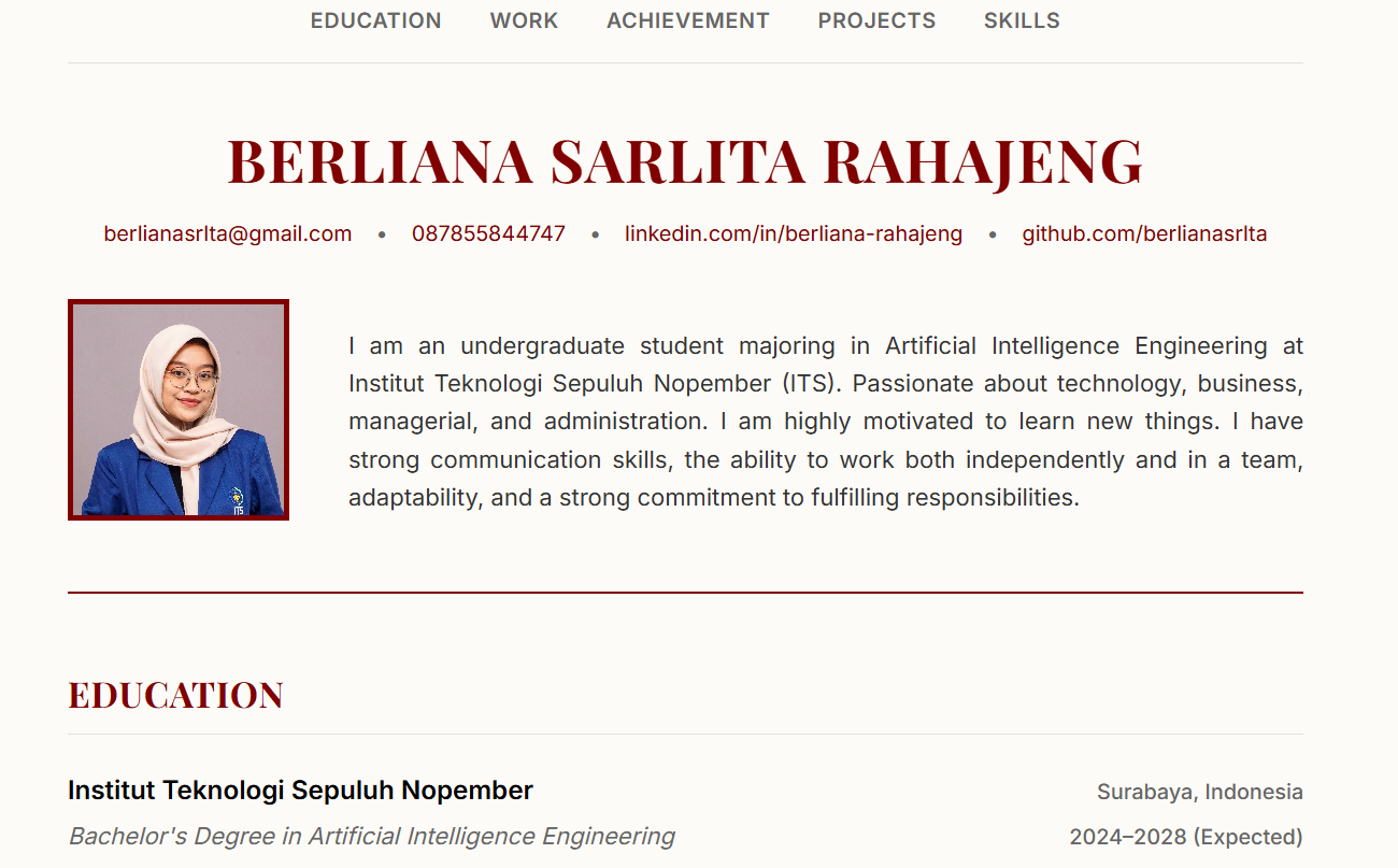 Curriculum Vitae Preview