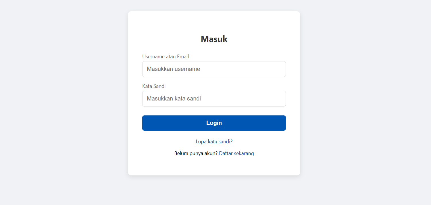 Halaman Login Preview