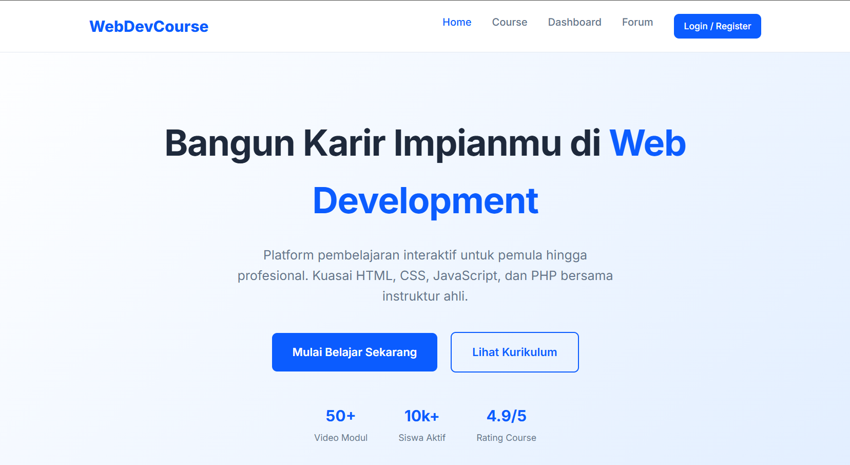 Course Website Preview